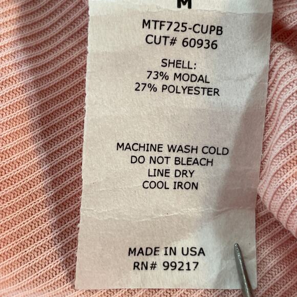 MOA MOA Dusty Rose Short Sleeve Pink Hi-Lo Shark Bite Hem Swing Top M  NWT - Picture 7 of 9